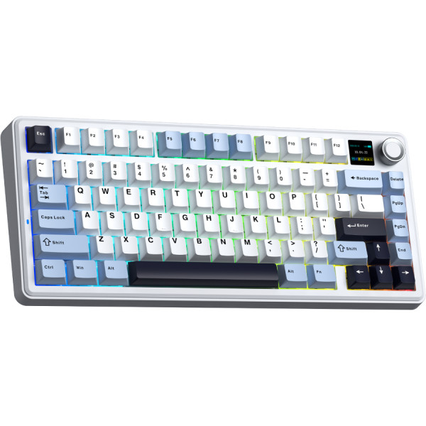 Фото - Клавіатура бездротова Aula F75 MAX Wireless Gasket Keyboard Reaper switch, White (6978080501158)