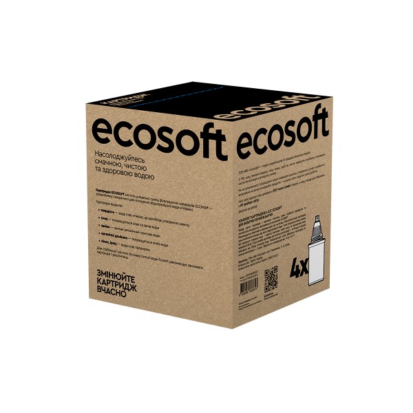 Фото - Картридж для фільтру-глечика Ecosoft до глечиків Бар'єр 4 шт