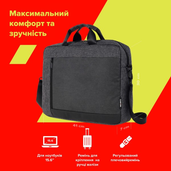 Фото - Сумка для ноутбука Canyon B-5 15.6" Gray (CNS-CB5G4)