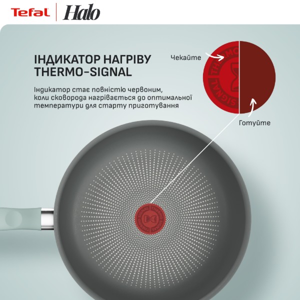 Фото - Сковорода ВОК Tefal G0167702 Halo Eucalyptus 26 см