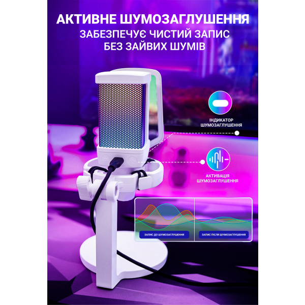 Фото - Микрофон для компьютера проводной Fifine Q6W USB White