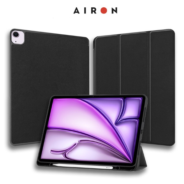 Фото - Чохол для планшету AIRON Premium SOFT for Apple iPad Air 13 2024 із зах. плівкою та серветкою Black (4822352781130)