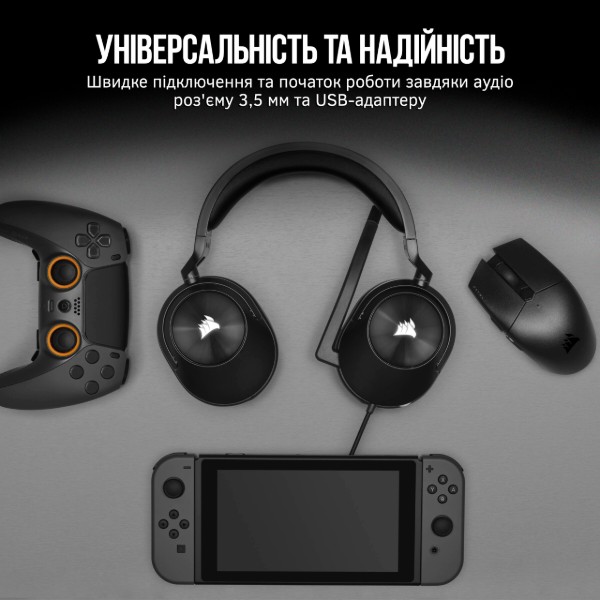 Фото - Гарнитура проводная игровая Corsair HS55 Surround Headset Carbon (CA-9011265-EU)