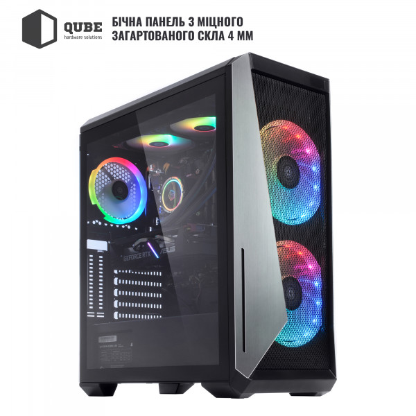 Фото - Системний блок QUBE QB Ryzen 7 7700X RTX 3050 8GB W1 3242 (Ryzen77700XRTX30508GBW13242)