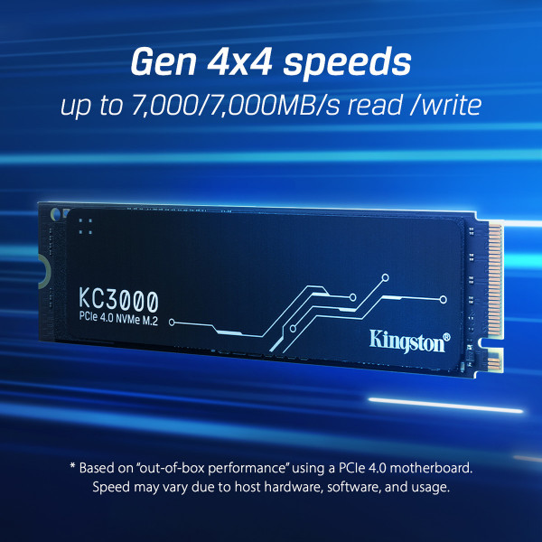Фото - SSD-накопитель внутренний Kingston KC3000 512GB M.2 2280 PCIe 4.0 x4 NVMe 3D TLC (SKC3000S/512G)