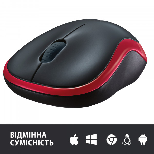 Фото - Мышь беспроводная Logitech M185 WL Red 910-002240