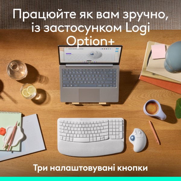 Фото - Мышь беспроводная Logitech ERGO M575S Wireless Trackball Off White (910-007030)