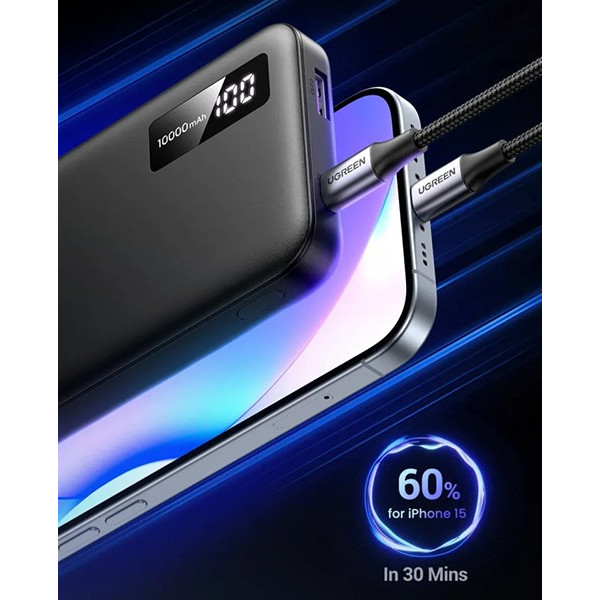 Фото - Батарея мобільна UGREEN PB311 10000mAh 20W Two-way FC Black