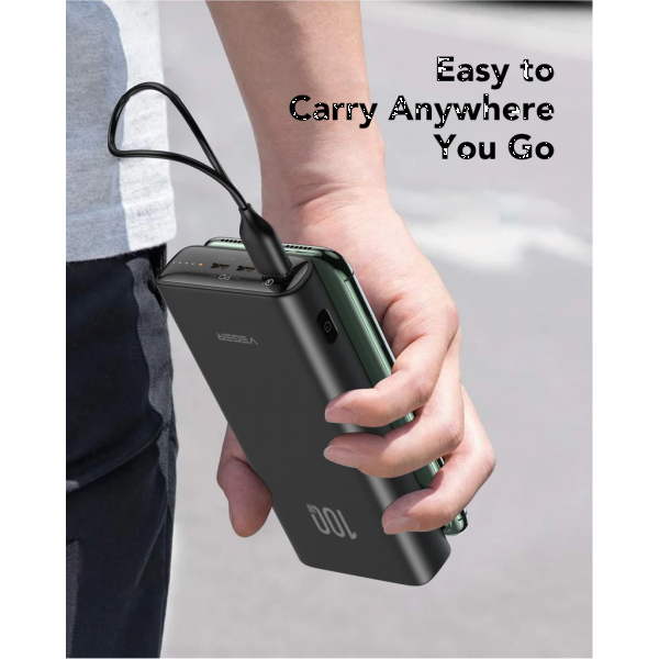 Фото - Батарея мобильная Veger T100 20000mAh 100W Black (W2032C-100)