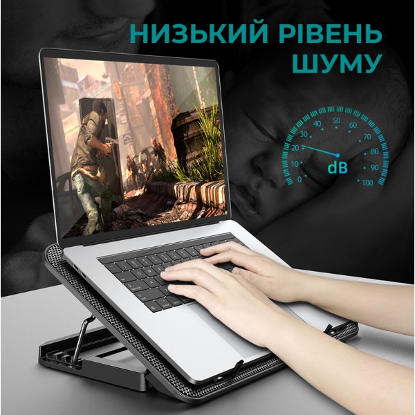 Фото - Підставка під ноутбук охолоджуюча Dyxon FIX COOLING 11 Black (DXNLSFC11B)