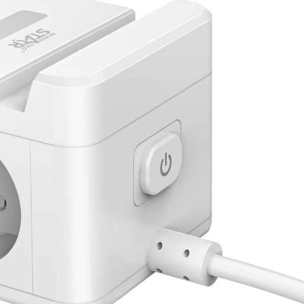 Фото - Сетевой фильтр WinningStar 3 USB-A 1F 10A 2500W White (WNNGS-ST-1002-2M-WH)