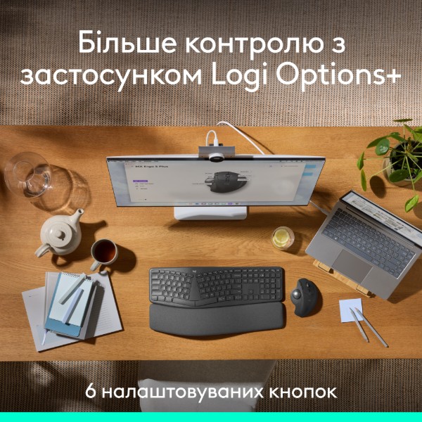 Фото - Миша бездротова Logitech MX Ergo S Advanced Wireless Trackball Graphite (910-007260)