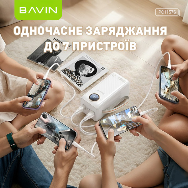 Фото - Батарея мобільна Bavin PC1157S 50000 mAh FAST CHARGING 22.5W White (Y-PC1157S-WH)