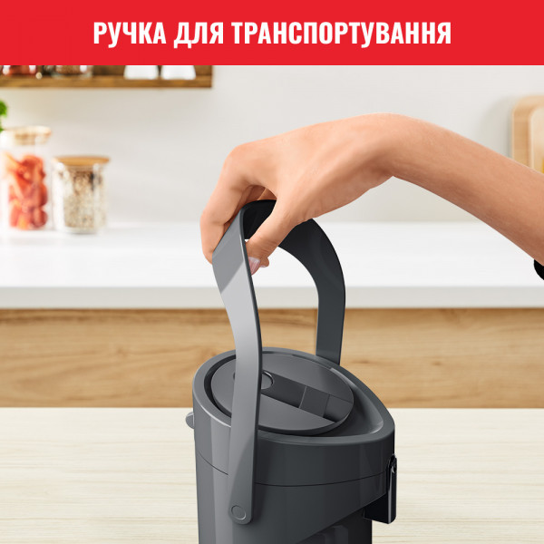 Фото - Термос Tefal K3140114 PONZA PUMP 1.9 л сірий