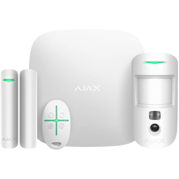 Фото - Стартовый набор для управления приборами Ajax StarterKit Cam Plus HDR 8EU UA White (000052843)