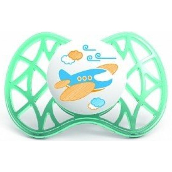Фото - Ортодонтическая пустышка Nuvita Air 6м+ 2 шт. для мальчика Синий NV7080Blue