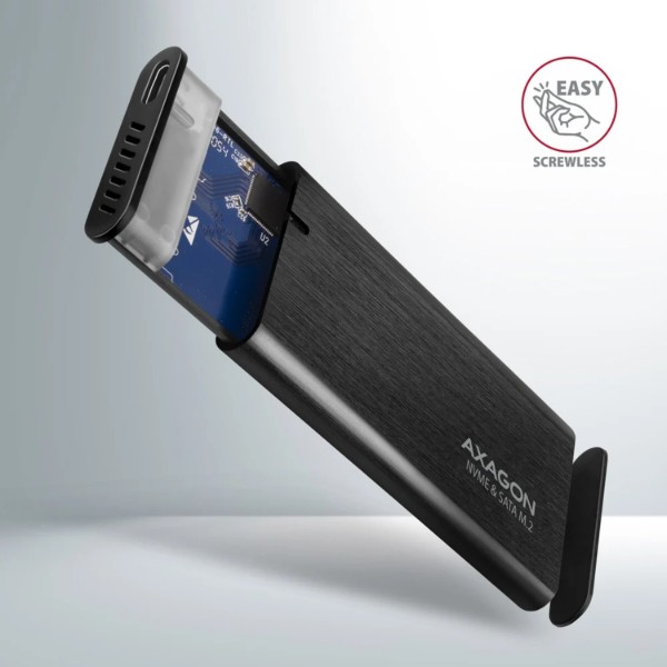 Фото - Внешний карман AXAGON SuperSpeed+ USB-C - M.2 NVMe & SATA SSD RAW box (EEM2-SB2)