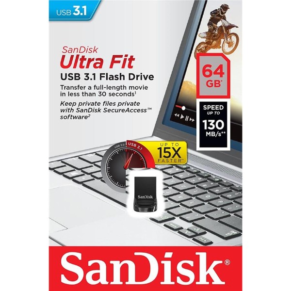 Фото - Флеш USB SanDisk Ultra Fit 64GB USB 3.1 (SDCZ430-064G-G46)