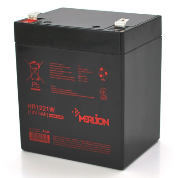 Фото - Акумулятор для ДБЖ Merlion 12V 5Ah (HR1221W) Фото - Акумулятор для ДБЖ Merlion 12V 5Ah (HR1221W)