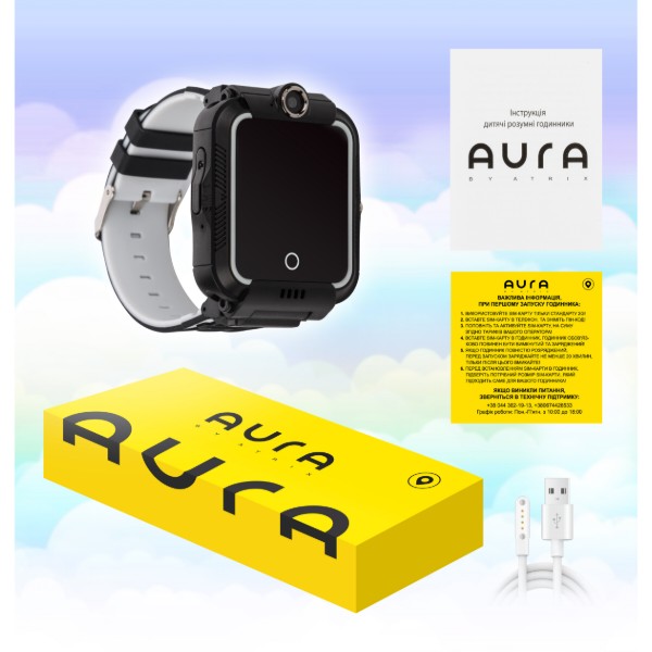Фото - Детские часы Aura A400 4G Tracker/WIFI Black (AUR-A400-B)