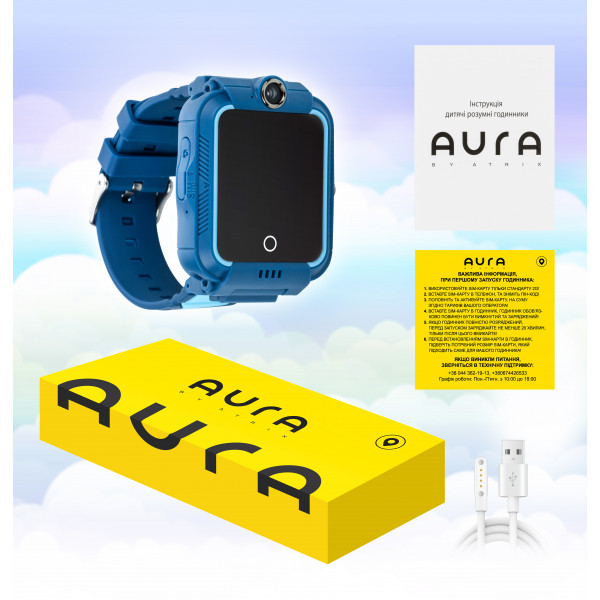 Фото - Детские часы Aura A400 4G Tracker/WIFI Blue (AUR-A400-BL)