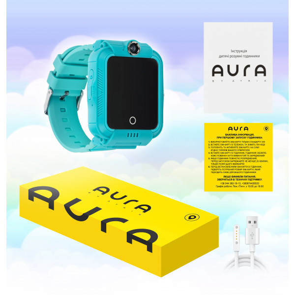 Фото - Детские часы Aura A400 4G Tracker/WIFI Green (AUR-A400-G)