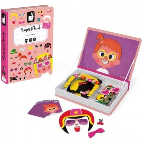 Фото - Настільна гра (3-4 роки) Janod Смішні Особи. Дівчинка (J02717)