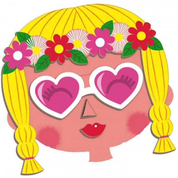 Фото - Настільна гра (3-4 роки) Janod Смішні Особи. Дівчинка (J02717)