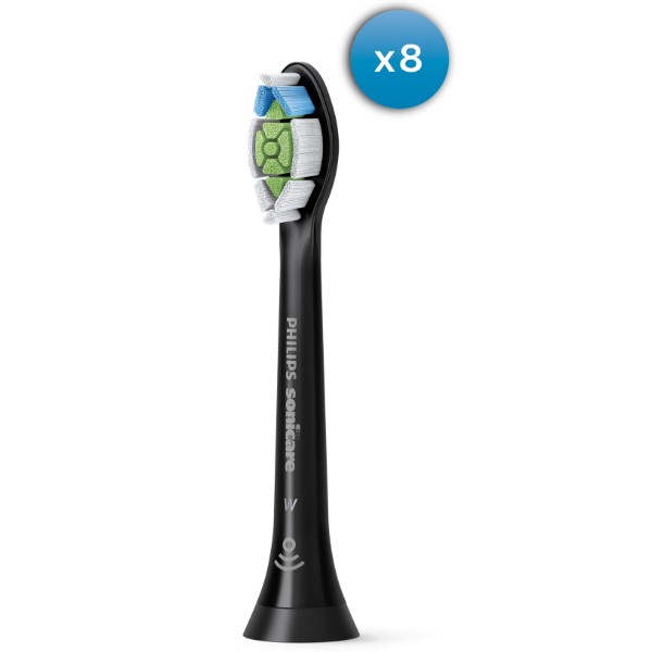 Фото - Насадка для зубной щетки Philips Sonicare HX6068/13 W2 Optimal White, 8 шт (черные)