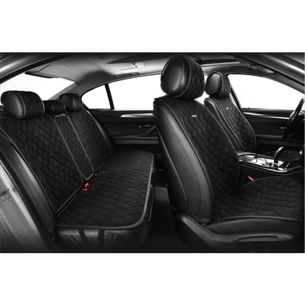 Фото - Комплект накидок на сидіння автомобіля CarLife Nitro black (SC40104)