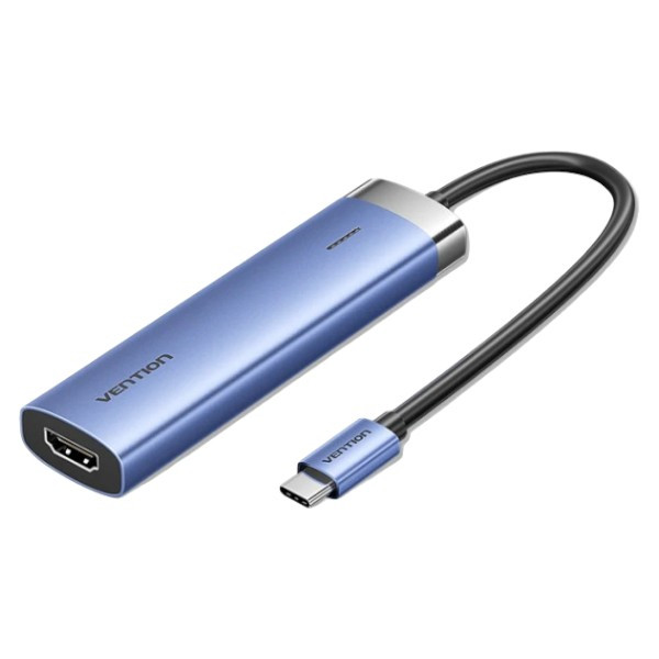 Фото - Хаб USB Vention USB3.1 Type-C HDMI/USB 3.0x3/PD 100W (TGESB)