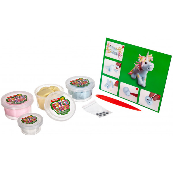 Фото - Маса для ліплення Paulinda Super Dough Єдиноріг 3 в 1 (PL-081557)