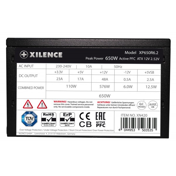 Фото - Блок питания для ПК Xilence XP650R6.2_Bulk