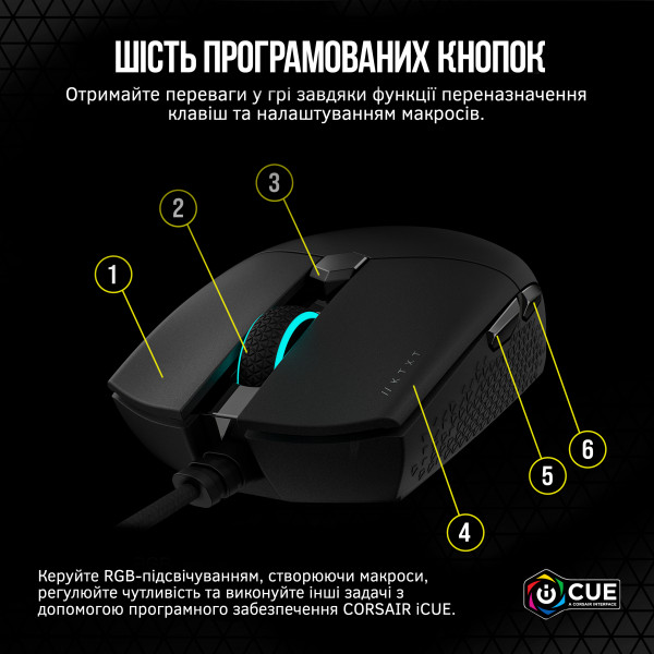 Фото - Мышь проводная игровая Corsair Katar Pro XT (CH-930C111-EU) USB