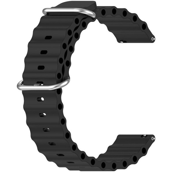 Фото - Ремінець для смарт-годинника BeCover Wave Style (22mm) for Huawei Watch GT 5 / GT 4 (46mm) / GT 3 (46mm) / GT 2 (46mm) / GT 2 Pro / Watch GS Pro Black (714229)