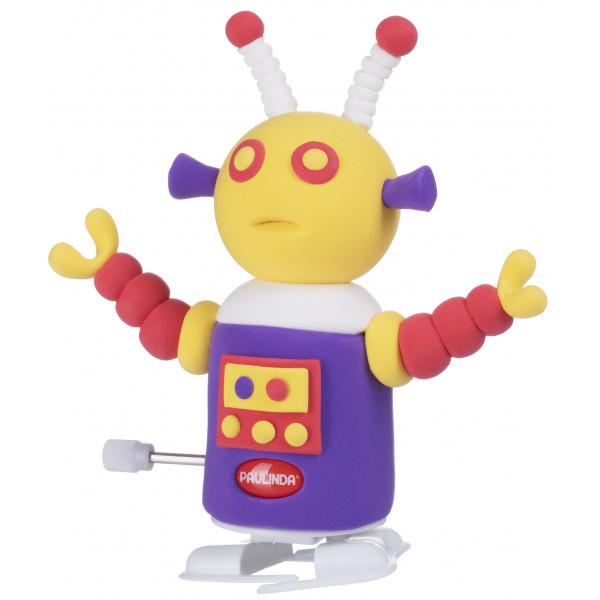 Фото - Маса для ліплення Paulinda Super Dough Robot з заводним механізмом Фіолетовий (PL-081178-4)