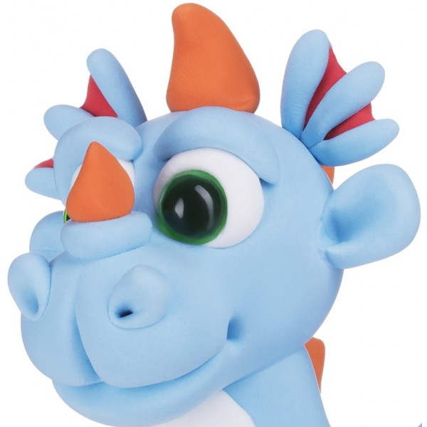 Фото - Маса для ліплення Paulinda Super Dough Cool Dragon Дракон Блакитний (PL-081378-14)