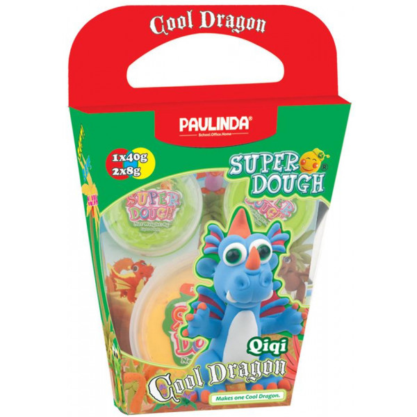 Фото - Маса для ліплення Paulinda Super Dough Cool Dragon Дракон Блакитний (PL-081378-14)
