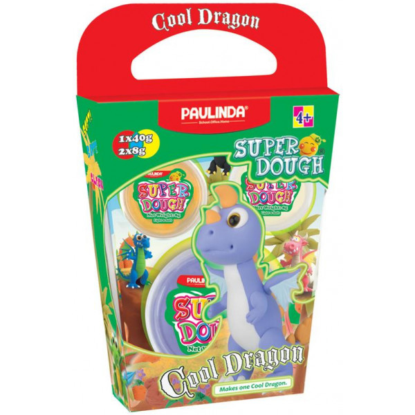 Фото - Маса для ліплення Paulinda Super Dough Cool Dragon Дракон Фіолетовий (PL-081378-18)