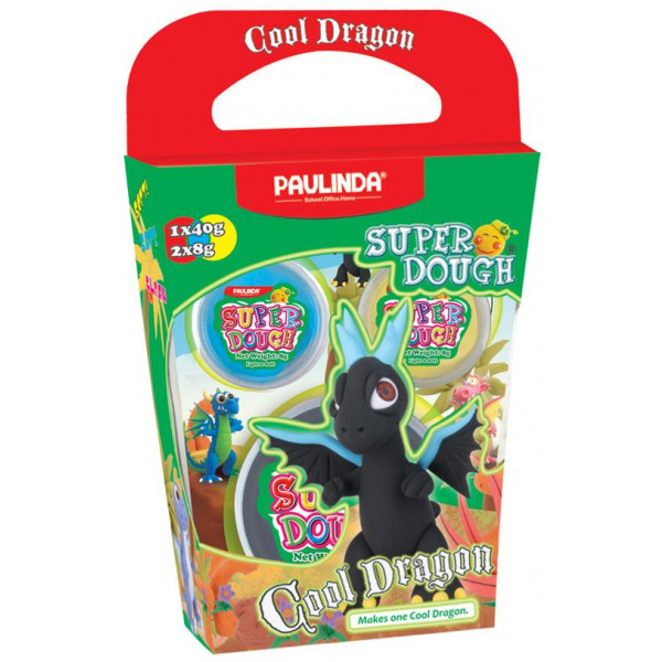 Фото - Маса для ліплення Paulinda Super Dough Cool Dragon Дракон Чорний (PL-081378-17)
