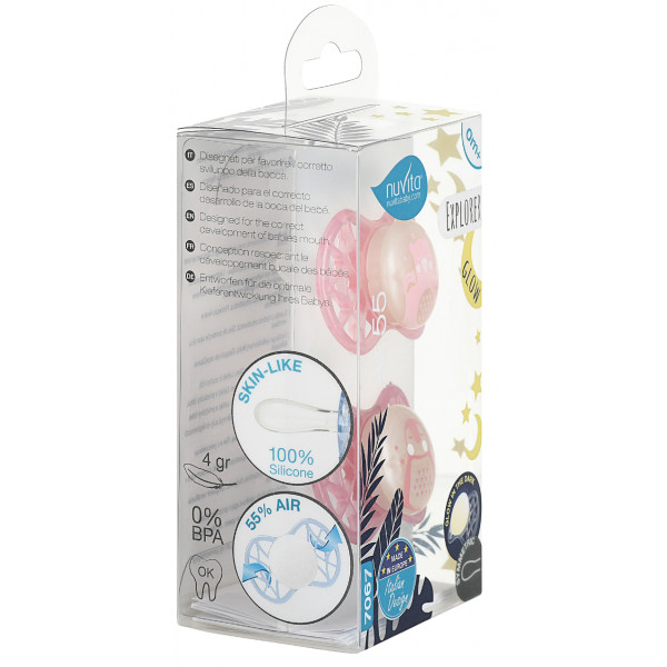 Фото - Симетрична пустушка Nuvita Air55 Explorer 0m + (ведмідь, пінгвін) 2 шт. (NV7067GF)