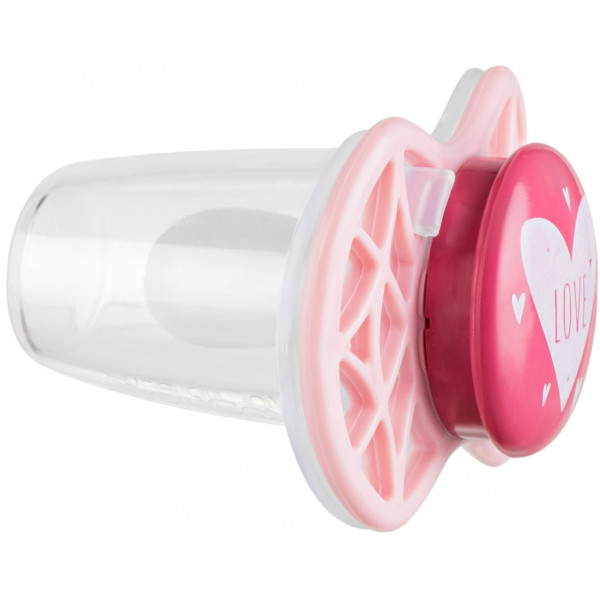 Фото - Симетрична пустушка Nuvita Air55 Cool 0m + "Love" Рожево-персиковий (NV7065PR)