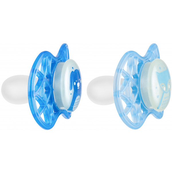 Фото - Симетрична пустушка Nuvita Air55 Explorer 6m + (собачка, лисиць) 2 шт. (NV7087GM)