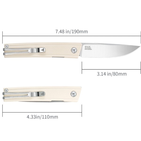 Фото - Нож туристический SRM Gent 401LC-GT White