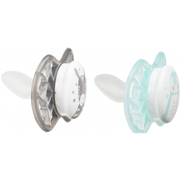Фото - Ортодонтична пустушка Nuvita Air55 Explorer 0m + (зебра, пінгвін) 2 шт. (NV7066N)