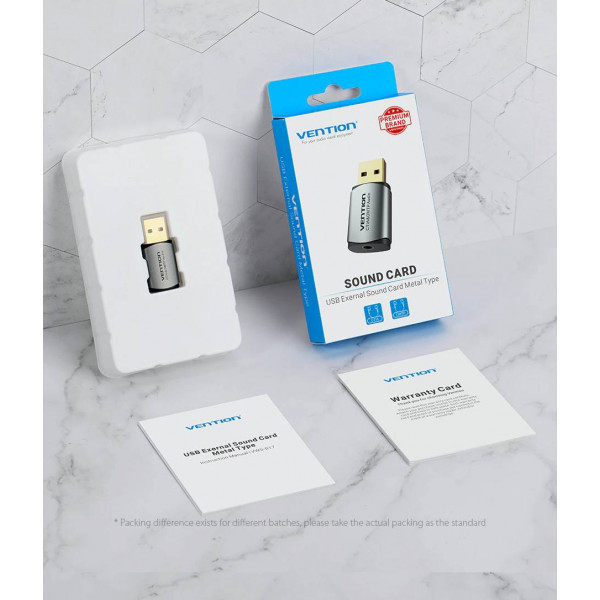Фото - Звукова карта Vention Audio USB - 1х3,5 мм jack 4pin Metal (OMTP-CTIA)