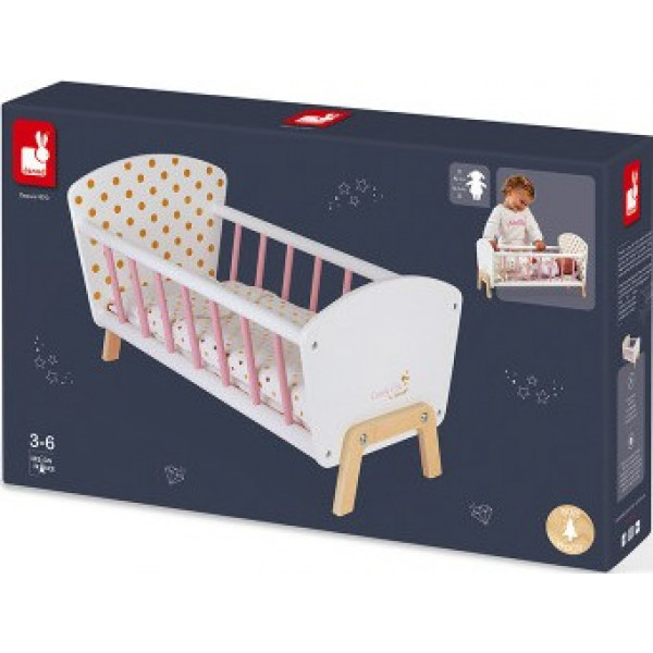 Фото - Меблі і будиночки для ляльки Janod Ліжко для ляльки (J05889)