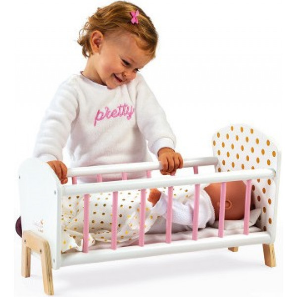 Фото - Меблі і будиночки для ляльки Janod Ліжко для ляльки (J05889)