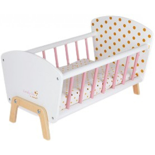 Фото - Меблі і будиночки для ляльки Janod Ліжко для ляльки (J05889)