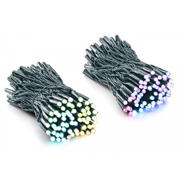 Фото - Гірлянда лінійна Twinkly Pro Strings RGB 250, подвійна лінія, AWG22, IP65, зелений